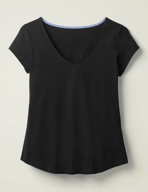 black cap sleeve tee