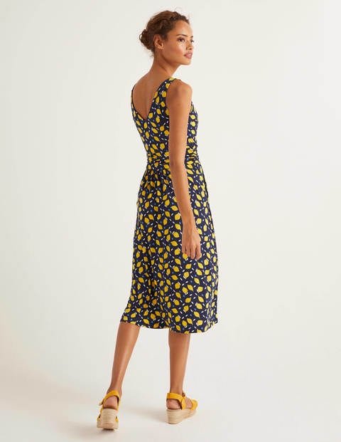 Effie Jersey Dress - Navy, Lemon Fruit Effie Jersey Dress - Navy, Lemon Fruit