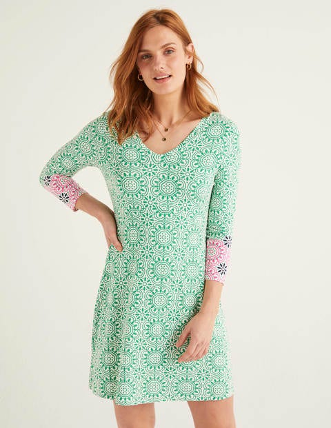 Tori Jersey Tunic - Emerald, Sun Tile Tori Jersey Tunic - Emerald, Sun Tile