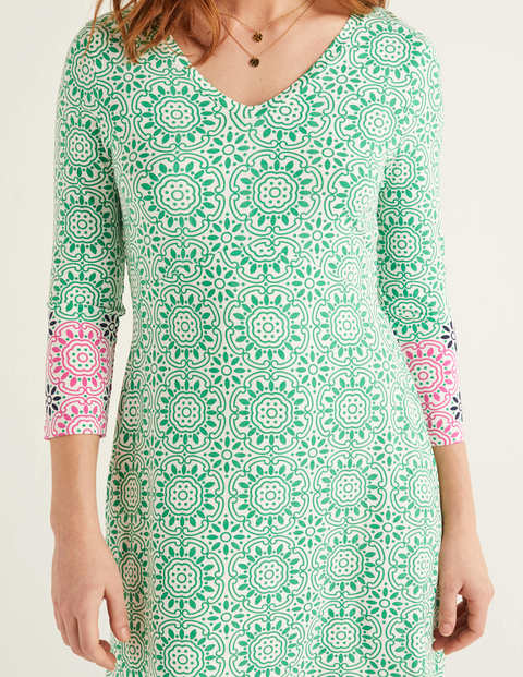 Tori Jersey Tunic - Emerald, Sun Tile Tori Jersey Tunic - Emerald, Sun Tile