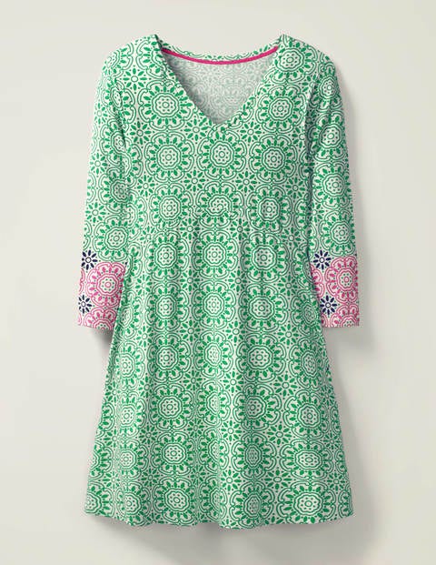 Tori Jersey Tunic - Emerald, Sun Tile Tori Jersey Tunic - Emerald, Sun Tile