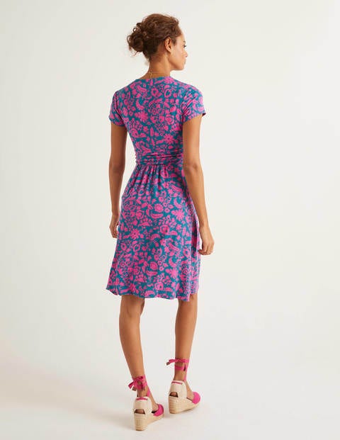 Lola Jersey Dress - Vibrant Teal, Tropical Retreat Lola Jersey Dress - Vibrant Teal, Tropical Retreat