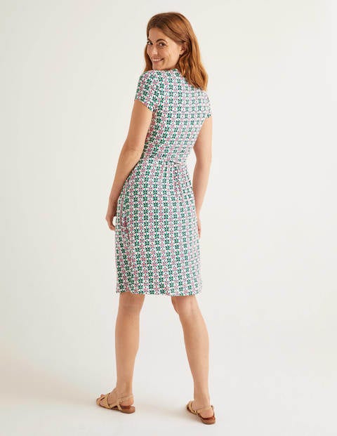 Lola Jersey Dress - Ivory, Plumeria Lola Jersey Dress - Ivory, Plumeria