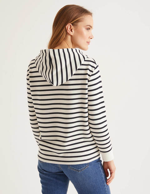Jersey Lounge Hoodie - Ivory/Navy Jersey Lounge Hoodie - Ivory/Navy