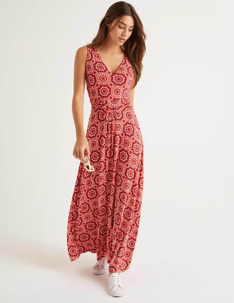 Sienna Jersey Maxi Dress - Post Box Red, Sun Tile Sienna Jersey Maxi Dress - Post Box Red, Sun Tile