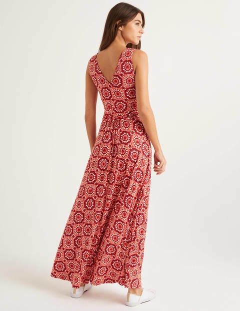 Sienna Jersey Maxi Dress - Post Box Red, Sun Tile Sienna Jersey Maxi Dress - Post Box Red, Sun Tile
