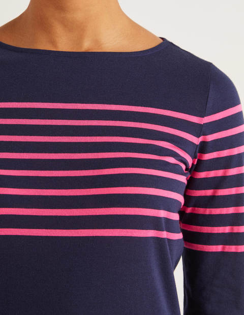 Dolores Jersey Breton - Navy/Festival Pink Dolores Jersey Breton - Navy/Festival Pink