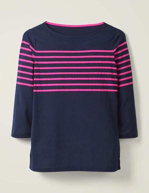 Dolores Jersey Breton - Navy/Festival Pink Dolores Jersey Breton - Navy/Festival Pink