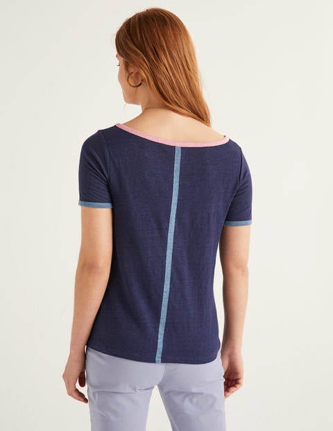 Cornelia Linen Tee - Navy Cornelia Linen Tee - Navy