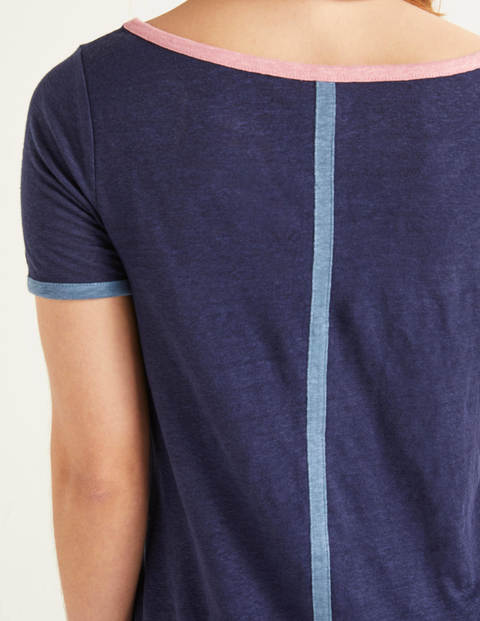 Cornelia Linen Tee - Navy Cornelia Linen Tee - Navy