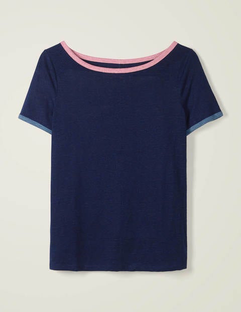 Cornelia Linen Tee - Navy Cornelia Linen Tee - Navy