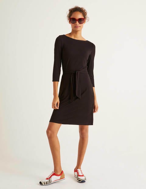 Sylvia Jersey-Tunika Mit Taillenschnürung - Schwarz Sylvia Jersey-Tunika Mit Taillenschnürung - Schwarz