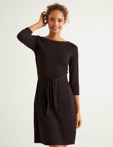 Sylvia Jersey-Tunika Mit Taillenschnürung - Schwarz Sylvia Jersey-Tunika Mit Taillenschnürung - Schwarz