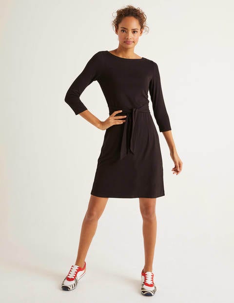 Sylvia Jersey-Tunika Mit Taillenschnürung - Schwarz Sylvia Jersey-Tunika Mit Taillenschnürung - Schwarz