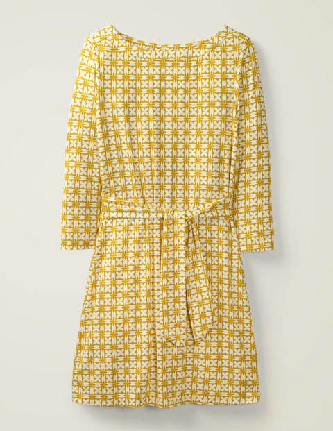 Sylvia Tie Jersey Tunic - Tuscan Sun, Retro Geo Sylvia Tie Jersey Tunic - Tuscan Sun, Retro Geo