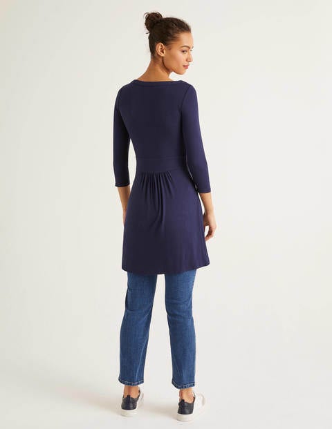 Sylvia Tie Jersey Tunic - Navy Sylvia Tie Jersey Tunic - Navy