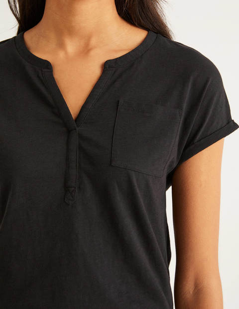 The Cotton Turn Up Cuff Tee - Black The Cotton Turn Up Cuff Tee - Black
