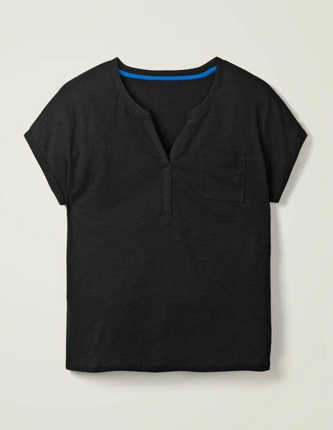 The Cotton Turn Up Cuff Tee - Black The Cotton Turn Up Cuff Tee - Black
