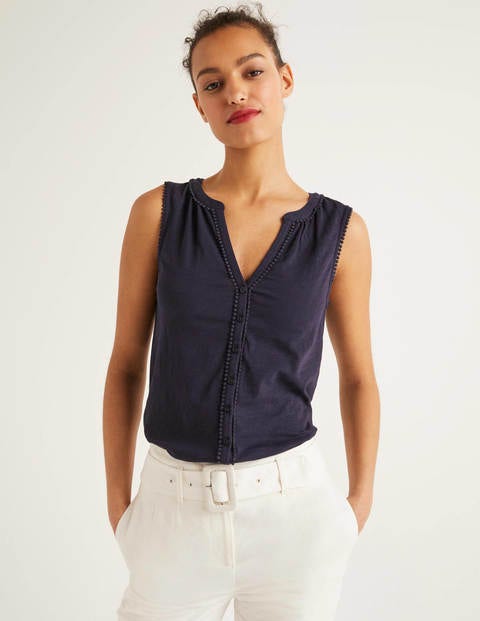 Dara Jerseyhemd mit Bommeln - Navy Dara Jerseyhemd mit Bommeln - Navy