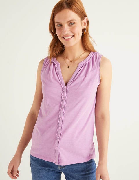 Dara Pompom Jersey Shirt - Lupin Dara Pompom Jersey Shirt - Lupin