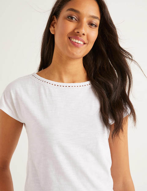 T-shirt Darcey brodé en jersey - Blanc T-shirt Darcey brodé en jersey - Blanc