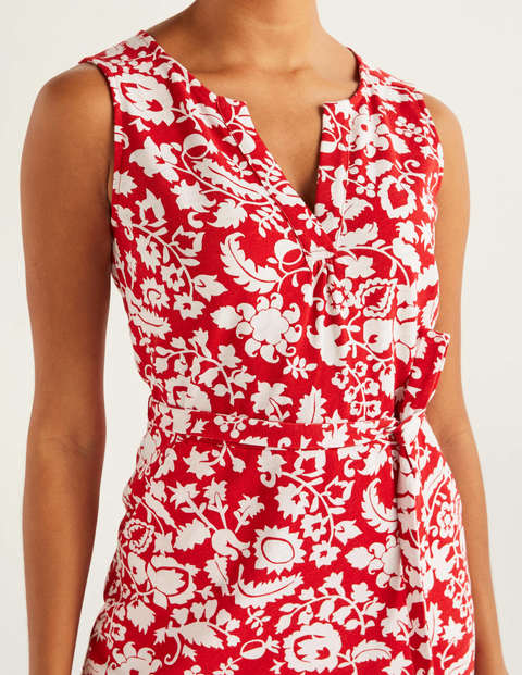 Vanessa Jersey Dress - Post Box Red, Tropical Retreat Vanessa Jersey Dress - Post Box Red, Tropical Retreat