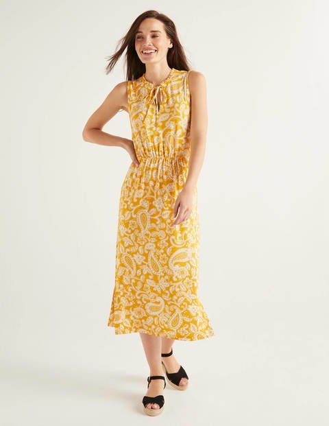Robe midi Eliza en jersey - Soleil toscan, motif Spotty Paisley Robe midi Eliza en jersey - Soleil toscan, motif Spotty Paisley