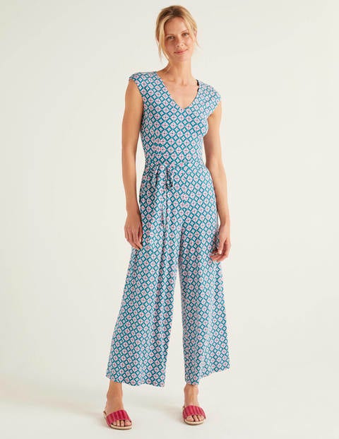 Corinne Jersey-Jumpsuit - Petrol, Diamanttropfen Corinne Jersey-Jumpsuit - Petrol, Diamanttropfen