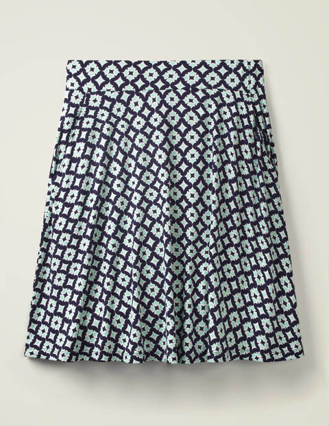 Jupe Edie en jersey - Bleu marine, motif Diamond Drop Jupe Edie en jersey - Bleu marine, motif Diamond Drop