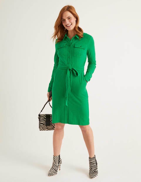 Rowena Jersey Shirt Dress - Rich 