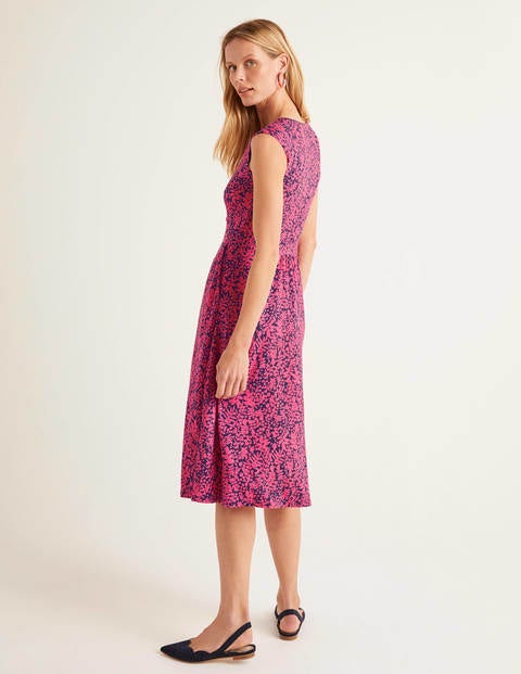 Odilie Jersey Dress - Bright Camellia, Shadow Bloom Odilie Jersey Dress - Bright Camellia, Shadow Bloom