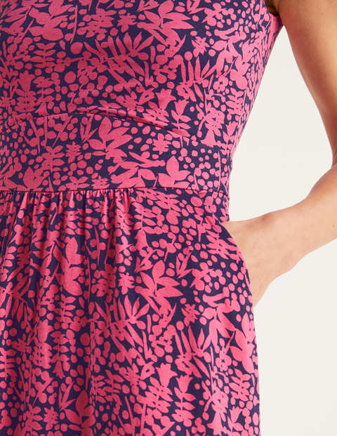 Odilie Jerseykleid - Helles Pink, Blütenmuster Odilie Jerseykleid - Helles Pink, Blütenmuster