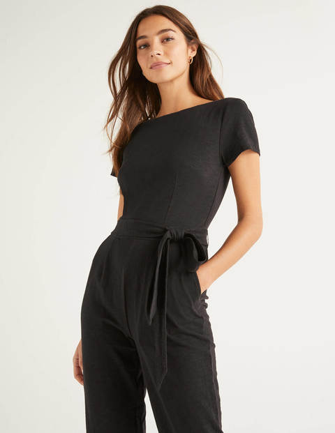 jersey black jumpsuit