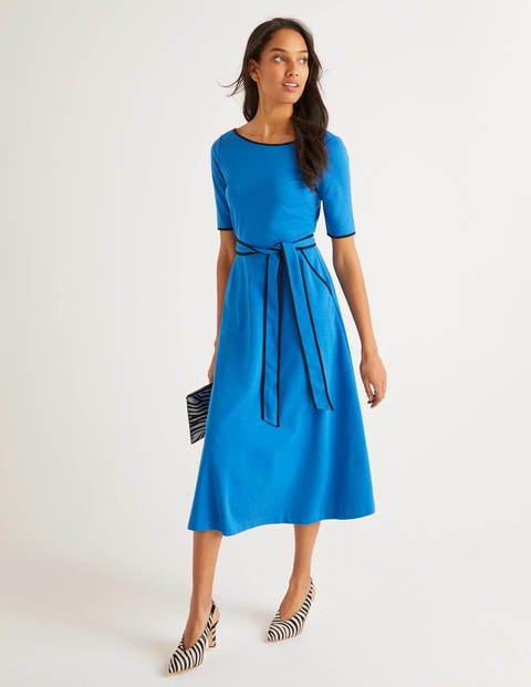 Ruby Ponte-Midikleid - Kräftiges Blau Ruby Ponte-Midikleid - Kräftiges Blau