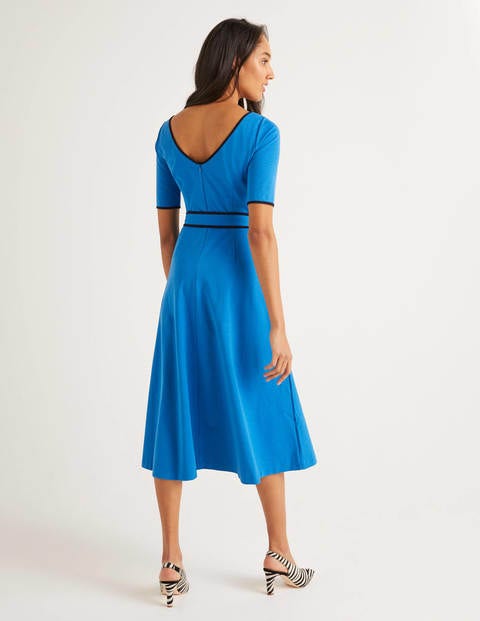 Ruby Ponte-Midikleid - Kräftiges Blau Ruby Ponte-Midikleid - Kräftiges Blau
