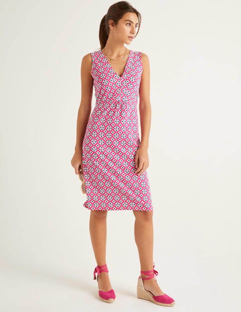 Eden Jersey Dress - Party Pink, Diamond Drop Eden Jersey Dress - Party Pink, Diamond Drop