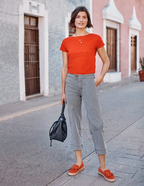 Supersoft Slash Neck Tee - Orange Sunset Supersoft Slash Neck Tee - Orange Sunset