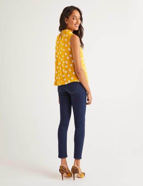 Thomasina High Neck Top - Tuscan Sun/Ivory Spot Thomasina High Neck Top - Tuscan Sun/Ivory Spot