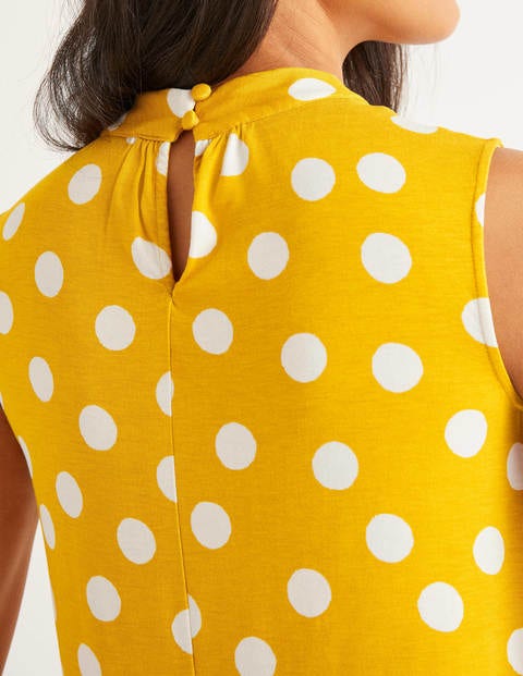 Thomasina High Neck Top - Tuscan Sun/Ivory Spot Thomasina High Neck Top - Tuscan Sun/Ivory Spot