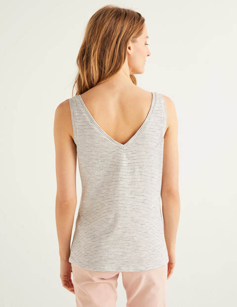 The Cotton Tank - Ivory/Navy The Cotton Tank - Ivory/Navy