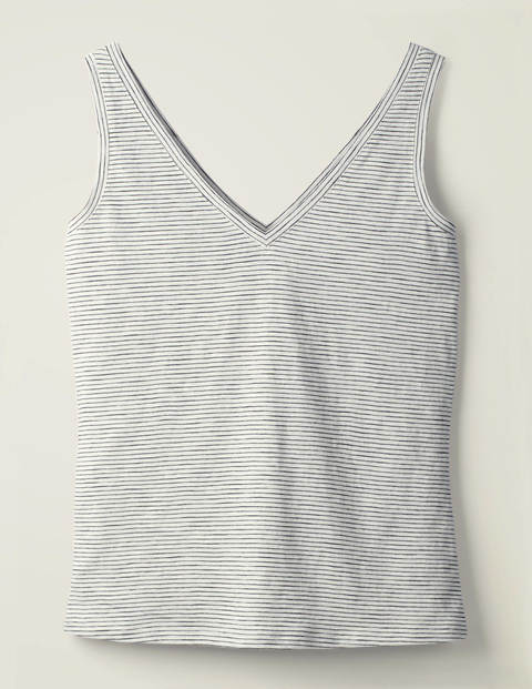 The Cotton Vest - Ivory/Navy The Cotton Vest - Ivory/Navy