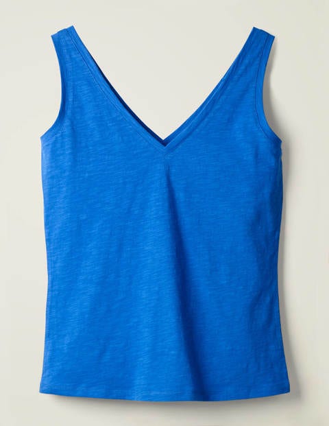 Das ärmellose Baumwolloberteil - Kräftiges Blau Das ärmellose Baumwolloberteil - Kräftiges Blau