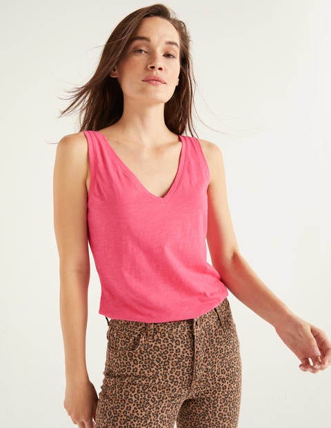 The Cotton Tank - Bright Camellia The Cotton Tank - Bright Camellia