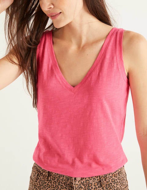 The Cotton Tank - Bright Camellia The Cotton Tank - Bright Camellia