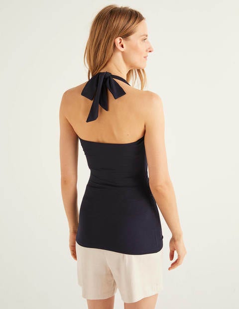 Tess Halterneck Jersey Top - Navy Tess Halterneck Jersey Top - Navy