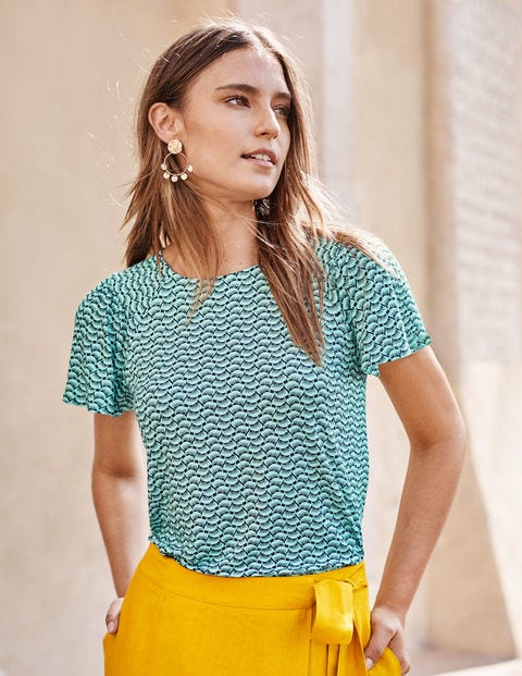 Charlotte Jersey Top - Light Surf, Pretty Petal Charlotte Jersey Top - Light Surf, Pretty Petal