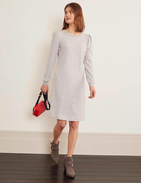 Sweatshirt Kleid mit Puffärmeln Kräftiges Blau | Boden DE Sweatshirt Kleid mit Puffärmeln Grün | Boden DE
