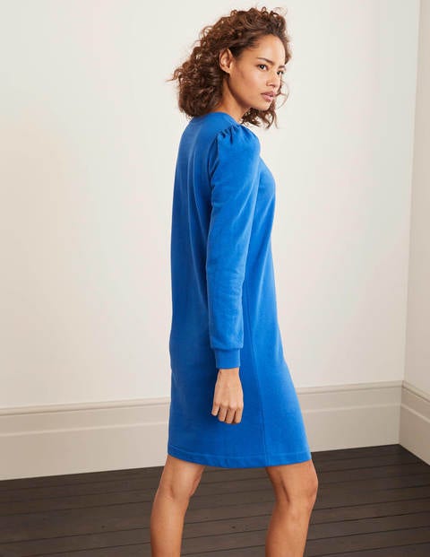 Robe-sweat à manches bouffantes - Bleu audacieux Robe-sweat à manches bouffantes - Bleu audacieux