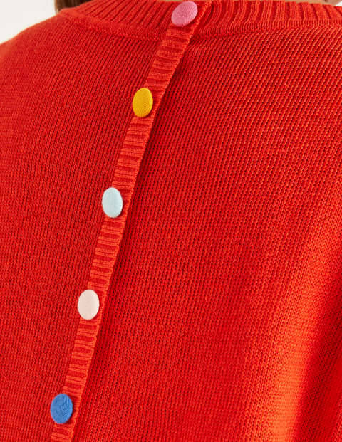 Aubrey Button Back Linen Tee - Orange Sunset Aubrey Button Back Linen Tee - Orange Sunset