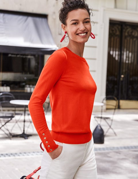 Eldon Baumwollpullover - Orangerot Eldon Baumwollpullover - Orangerot